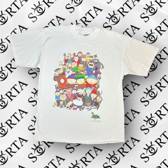 Vintage 1998 Comedy Central South Park Characters Short Sleeve T-Shirt Size L - Picture 1 of 13